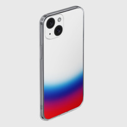 Чехол для iPhone 15 силиконовый с защитой камеры Флаг России градиент - фото 2