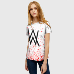 Женская футболка 3D Alan Walker брызги - фото 2