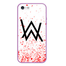 Чехол для iPhone 5/5S матовый Alan Walker брызги