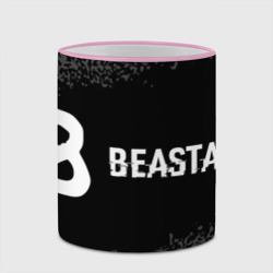 Кружка с полной запечаткой Beastars glitch на темном фоне: надпись и символ - фото 2