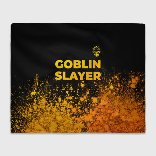 Плед 3D Goblin Slayer - gold gradient: символ сверху, цвет 3D (велсофт)