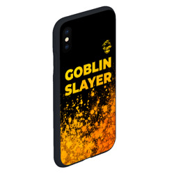 Чехол для iPhone XS Max матовый Goblin Slayer - gold gradient: символ сверху - фото 2