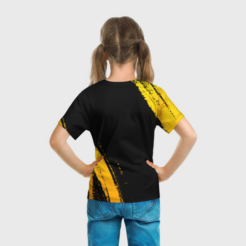 Детская футболка 3D A Silent Voice - gold gradient: надпись, символ, цвет 3D печать - фото 6