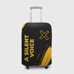 Чехол для чемодана 3D A Silent Voice - gold gradient: надпись, символ