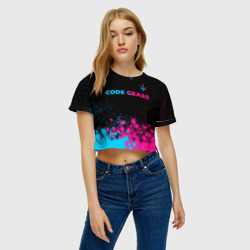 Женская футболка Crop-top 3D Code Geass - neon gradient: символ сверху - фото 2