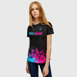 Женская футболка 3D Code Geass - neon gradient: символ сверху - фото 2