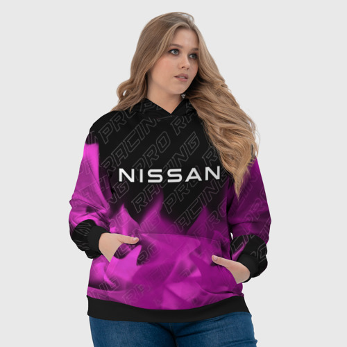 Женская толстовка 3D Nissan pro racing: символ сверху, цвет 3D печать - фото 6