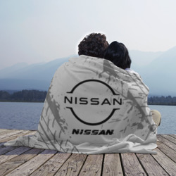 Плед 3D Nissan Speed на светлом фоне со следами шин - фото 2