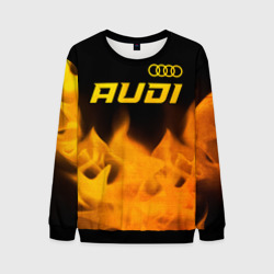 Мужской свитшот 3D Audi - gold gradient: символ сверху