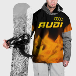 Накидка на куртку 3D Audi - gold gradient: символ сверху
