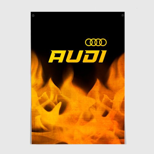 Постер Audi - gold gradient: символ сверху