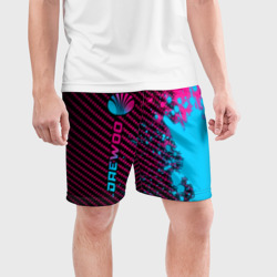 Мужские шорты спортивные Daewoo - neon gradient: по-вертикали - фото 2