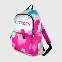 Рюкзак 3D Citroen neon gradient style: символ сверху