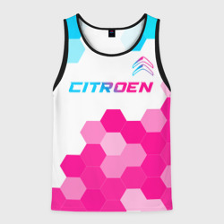 Мужская майка 3D Citroen neon gradient style: символ сверху