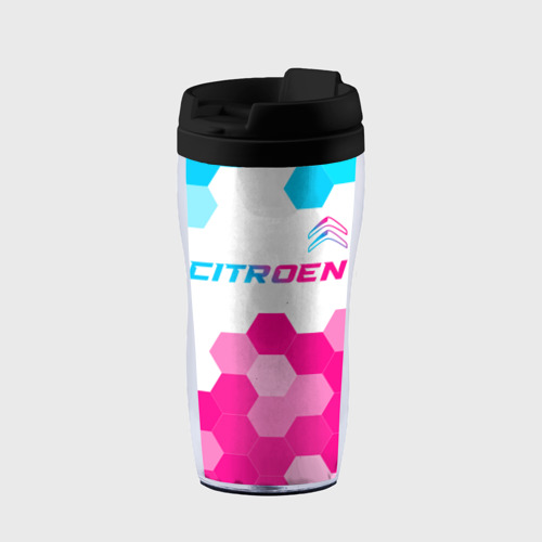 Термокружка-непроливайка Citroen neon gradient style: символ сверху