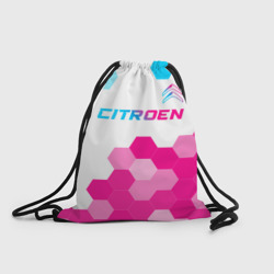 Рюкзак-мешок 3D Citroen neon gradient style: символ сверху