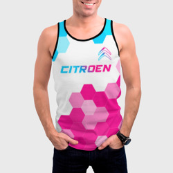 Мужская майка 3D Citroen neon gradient style: символ сверху - фото 2