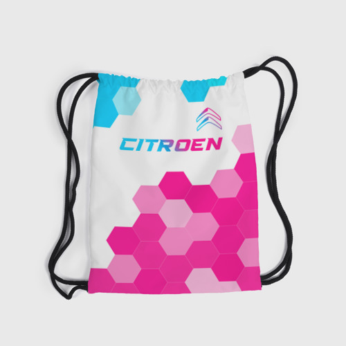 Рюкзак-мешок 3D Citroen neon gradient style: символ сверху - фото 6