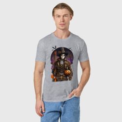Мужская футболка хлопок Скелет в стиле стимпанк - хэллоуин - фото 2
