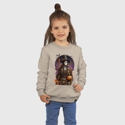 Детский свитшот хлопок Скелет в стиле стимпанк - хэллоуин - фото 2