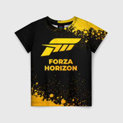 Детская футболка 3D Forza Horizon - gold gradient