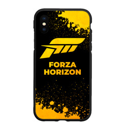 Чехол для iPhone XS Max матовый Forza Horizon - gold gradient