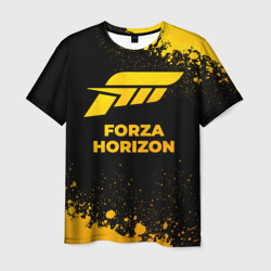 Мужская футболка 3D Forza Horizon - gold gradient