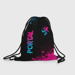 Рюкзак-мешок 3D Portal - neon gradient: надпись, символ