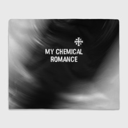 Плед 3D My Chemical Romance glitch на темном фоне: символ сверху