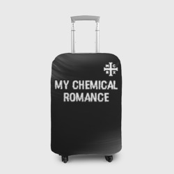 Чехол для чемодана 3D My Chemical Romance glitch на темном фоне: символ сверху