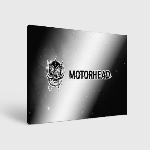 Холст прямоугольный Motorhead glitch на светлом фоне: надпись и символ, цвет 3D печать