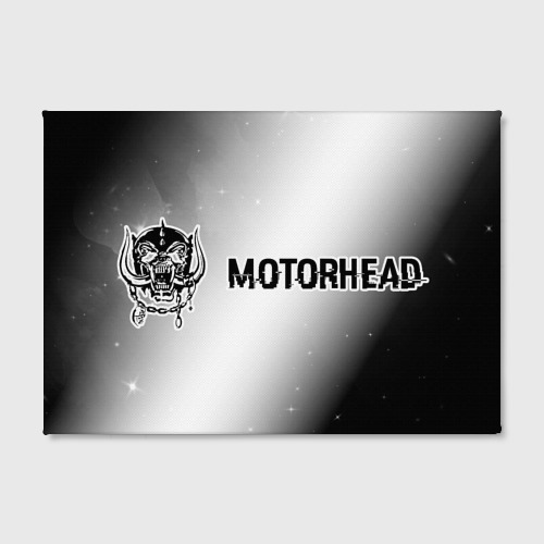 Холст прямоугольный Motorhead glitch на светлом фоне: надпись и символ, цвет 3D печать - фото 2