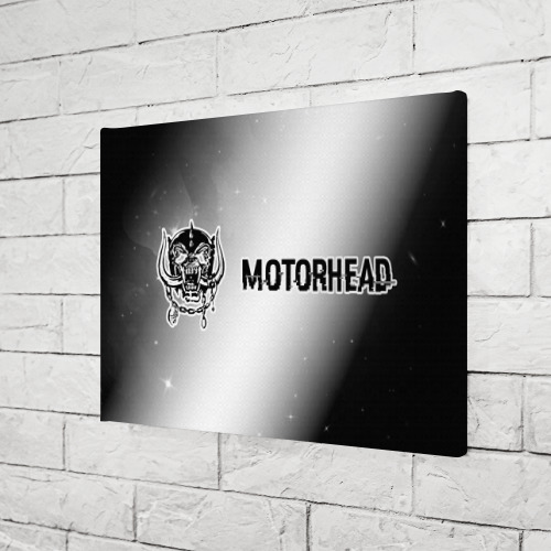 Холст прямоугольный Motorhead glitch на светлом фоне: надпись и символ, цвет 3D печать - фото 3