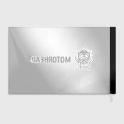 Флаг 3D Motorhead glitch на светлом фоне: надпись и символ - фото 2