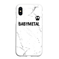 Чехол для iPhone XS Max матовый Babymetal glitch на светлом фоне: символ сверху