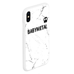 Чехол для iPhone XS Max матовый Babymetal glitch на светлом фоне: символ сверху - фото 2