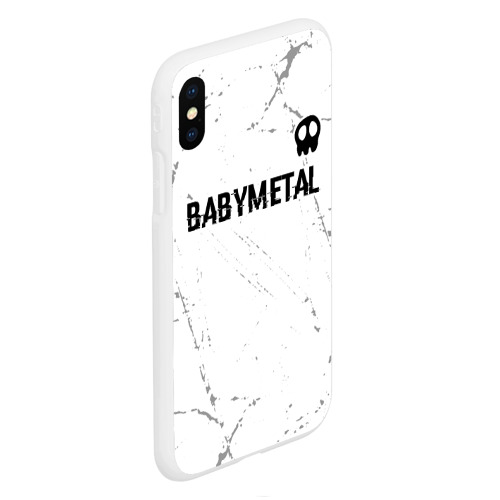 Чехол для iPhone XS Max матовый Babymetal glitch на светлом фоне: символ сверху - фото 3