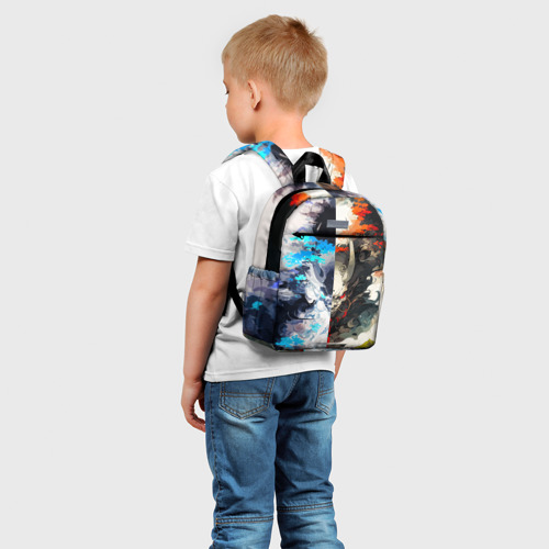 Детский рюкзак 3D с принтом Демон Они, фото на моделе #1