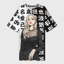 Платье-футболка 3D Манхва Ветролом - Шелли Скотт