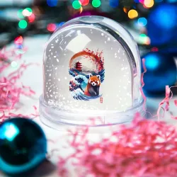 Игрушка Снежный шар Красная панда на охоте - фото 2