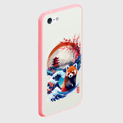 Чехол для iPhone 5/5S матовый Красная панда на охоте - фото 2