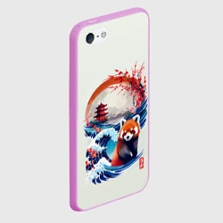 Чехол для iPhone 5/5S матовый Красная панда на охоте - фото 2