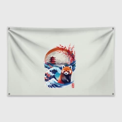 Флаг-баннер Красная панда на охоте