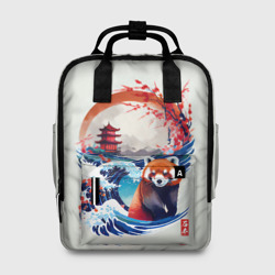 Женский рюкзак 3D Красная панда на охоте