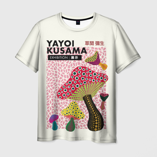 Мужская футболка 3D Новые Грибы - Яёй Кусама, цвет 3D печать