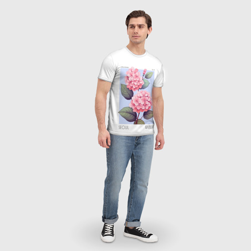 Мужская футболка 3D Цветочный рынок - Сеул, цвет 3D печать - фото 5