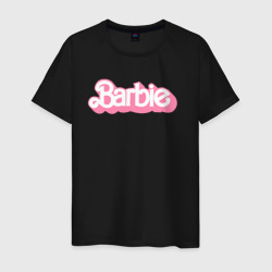 Светящаяся мужская футболка Pink logo Barbie