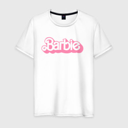 Светящаяся мужская футболка Pink logo Barbie