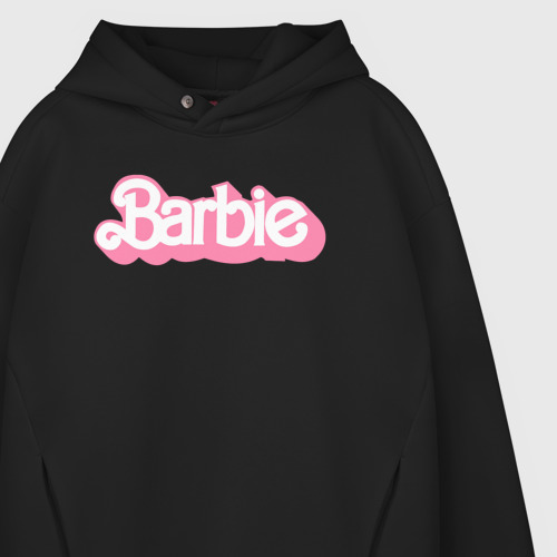 Мужское светящееся худи Pink logo Barbie, цвет черный - фото 9