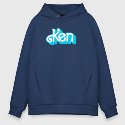 Мужское светящееся худи Ken blue logo